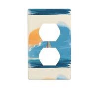 XBKGOHA Sailing Under The Sky Picture Double Socket Wall Panel Decorative for Residential and Commercial Areas 4.5x2.76in