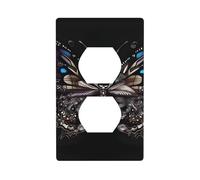 XBKGOHA Science Butterfly Picture Double Socket Wall Panel Decorative for Residential and Commercial Areas 4.5x2.76in