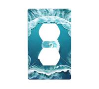 XBKGOHA Sea of Love Picture Double Socket Wall Panel Decorative for Residential and Commercial Areas 4.5x2.76in