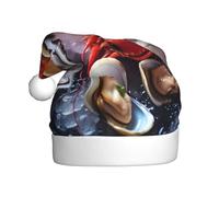XBKGOHA Seafood close up Printing Christmas Hat for Adult quality accessory soft, lightweight, and fluffy