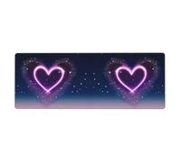 XBKGOHA Shooting Star Heart Picture Extra Large Mouse Pad Strong Adhesion, Durable, Precise Locking Edge 12x31.5in