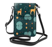 XBKGOHA Small Cell Phone Purse 7.6x4.9in Elephant And Giraffe Printing Leather Crossbody Flap Phone Case For Women, Perfect For Walking, Camping