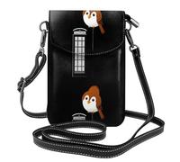 XBKGOHA Small Cell Phone Purse 7.6x4.9in Little Sparrow Next To The Telephone Booth Printing Leather Crossbody Flap Phone Case For Women, Perfect For Walking, Camping
