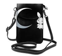 XBKGOHA Small Cell Phone Purse 7.6x4.9in Little White Rabbit Says Goodnight Printing Leather Crossbody Flap Phone Case For Women, Perfect For Walking, Camping