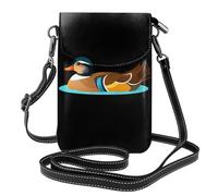XBKGOHA Small Cell Phone Purse 7.6x4.9in Mandarin Ducks Playing Happily Printing Leather Crossbody Flap Phone Case For Women, Perfect For Walking, Camping
