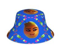 XBKGOHA Smiley Yellow Pear Printing Reflective Bucket Hat Men's and Women's Casual Outdoor