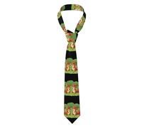 XBKGOHA Squirrels in the apple orchard Printed Men's tie classic style suit cravat suitable for holidays and work