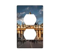 XBKGOHA St Peter's Basilica Picture Double Socket Wall Panel Decorative for Residential and Commercial Areas 4.5x2.76in