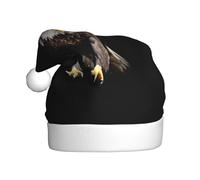 XBKGOHA The eagle flying high Printing Christmas Hat for Adult quality accessory soft, lightweight, and fluffy