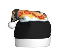 XBKGOHA The little cat seeing the delicious food Printing Christmas Hat for Adult quality accessory soft, lightweight, and fluffy