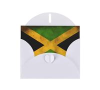 XBKGOHA White Greeting Card Old Jamaican Flag Printed for Festive Birthday Party Invitation