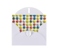 XBKGOHA White Greeting Card Pickleball Balls Colors Pattern Printed for Festive Birthday Party Invitation