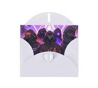 XBKGOHA White Greeting Card ravens Printed for Festive Birthday Party Invitation