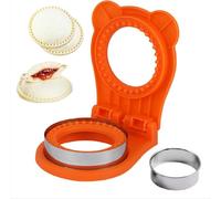 XBllcyiv Uncrustable Sandwich Maker,Sandwiches Pocket Circle Shape 3.7Inch Sandwich Cutter and Sealer,Sandwich Cutter for Kids Breakfast and lunchboxes (Orange)