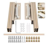 XBLWIN 68 lbs Load Capacity Aluminum Alloy Cabinet Drawer Extension Table Mechanism - Brushed Finish - Under Mount Side Mount Drawer Slide - Add 14.6 Inches to a Dining Table or Desk