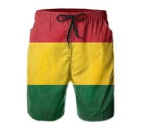 XBMPIUAS Swim Shorts Mens Beach Shorts Reggae Rasta Flag 3D Printed Swim Trunks Quick Dry Surf Bathing Suit