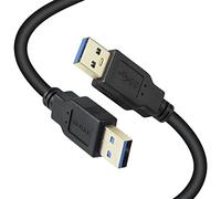 XBOHJOE USB 3.0 Male to Male Cable 3m Type A Male to A Male Cord 5 Gbps Double USB a to USBa Cable Compatible with Hard Drive Cooling Fan/pad and More(Black, 3m)