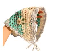 XBOKA Crochet Flower Headscarf Headbands Bohemian Hair Scarf Bandannas Headpiece Spring Hairband French Photo Headscarf