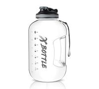 XBOTTLE 2.5/3.78 Litre Large Water Bottles with Times to Drink 2 in 1 Straw & Chug Lid - Dishwasher Safe - BPA Free, Ideal for Gym (3.78 Litre, Chug lid)