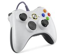 Xbox 360 Wired Controller, USB Gamepad Joystick with Dual Vibration, Plug & Play, Compatible with Xbox 360, Xbox 360 Slim & Windows 11/10/8/7 PC, Ergonomic Design for Home Gaming (XBOX360-WHITE)