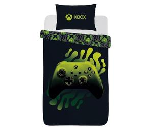 Xbox Bedding Single Green & Black, Super soft Warm Boys Single Duvet Cover Set Accessories Kids Bedding Comfy Polycotton Reversible Duvet Cover with Pillowcase