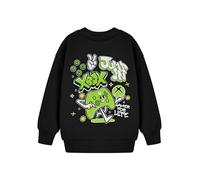 Xbox Boys Black Jump In Sweatshirt | Crew Neck Long Sleeve Pullover | Cartoon Gamer Print Jumper | Gaming Lifestyle Top | Kids Loungewear Merch - 11-12 Years