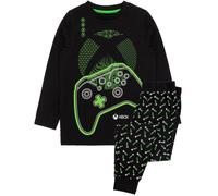 Xbox Men's Long Sleeve Long Leg Pyjama Set | Boys Black | Official Merch | Size: 14-15 Years Xbox Black 14-15 Years