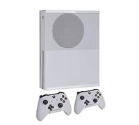 Xbox One S Wall Mount and Controller Brackets Bundle (White) - Includes Fixtures & Fittings - Made in the UK! Dynas