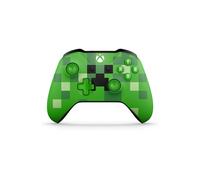 Xbox One Wireless Controller - Minecraft Creeper Limited Edition with textured grip, Bluetooth, 3.5mm jack, and custom button mapping