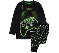 Xbox Pyjamas For Boys | Kids Black Green Gamer T-Shirt & Leggings Trousers Pjs | Game Console Controller Merchandise Gifts 11-12 Years