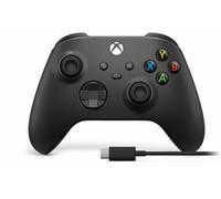 Microsoft Xbox Wireless Controller + USB-C Cable Black Gamepad Analogue / Digital PC, Xbox One, Xbox One S, Xbox One X, Xbox Series S, Xbox Series X