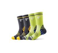 XBSCDA Youth Breathable Athletic Socks with Thickened Toe & Heel Cushioning Design Arch Support High-Elasticity Shock Absorption Boy Girl Unisex for Basketball Soccer Football Tennis 2PC