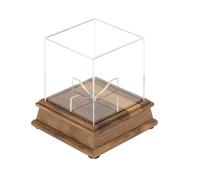 Xbsduih Softball Display Stand, Plastic Ball, Clear Cube for Baseball Display Stand, Durable Acrylic Protected Box