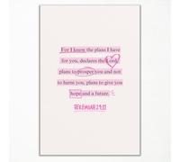 xbsifyiooa Jeremiah 29 11 Canvas Wall Art, Religious Christian Art Print Poster, Pink Jesus Christ Bible Verse Wall Art, Preppy Biblical Scripture Quote Print Gift for Christian8x12in Unframed