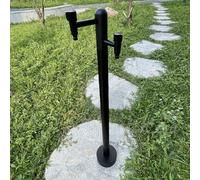 XBTGS 304 Stainless Steel Vertical Cylindrical Water Column for Garden, Water Column with Tap, Outdoor Tap, Water Dispenser for Garden, Column d, Black-A