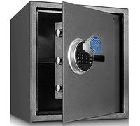 XBTGS Fireproof Waterproof Cabinet s Security Fingerprint with Programmable Digital Keypad, Steel Lock - Perfect for Home/Office/Hotel, Secure Hd, Documents, Jewelry,