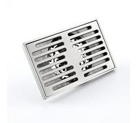 XBTGS Floor Drain Shower Drain,Shower Floor Drain, Shower Drain Brass Large Flow Shower Floor Drain 140×90MM Rectangle Deodorizer Shower Waste Drain with Removable Cover,Brushed Nickel-
