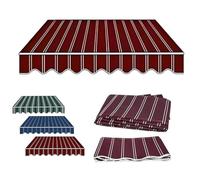 XBTGS Waterproof Retractable Awning Fabric Replacement - 6.5x5ft Green Sun Shade Canopy Cover for Deck, Yard, Balcony Polyester Canvas,-12x10ft/365x300cm,Burgundy-12x10ft/365x300cm