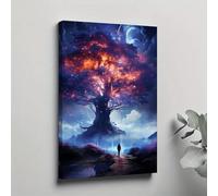 XBTYKPB 1 Pc Framed Painting Canvas Wall Art Colorful Tree Picture Modern Living Room Bedroom Home Office Large Wall Decor Prints 60x90cm Frameless