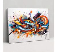 XBTYKPB Abstract Graffiti Wall Art Painting ，Prints Posters ，For Living Room Bathroom Bedroom Apartment Homestay ，Canvas Pictures 21x30cm Frameless