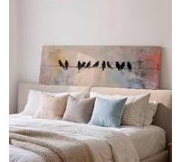 XBTYKPB Birds on a Wire Painting, Wide Panoramic Canvas, Long Horizontal Framed Art, Large size Abstract Print, Minimalist Decor(40x120cm/Frameless)