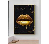 XBTYKPB Black and White Lips Canvas Print,Wall Art,Poster Decor Boho Canvas Poster Painting Geometric Calligraphy Pictures Prints 80x140cm Frameless
