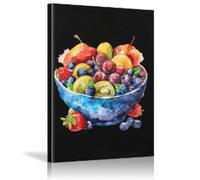 XBTYKPB Bowl Of Fruit Watercolor Art Canvas Paintings Prints Posters Is For Living Room Bathroom Bedroom Office Wall Decoration 60x90cm Frameless