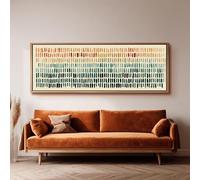 XBTYKPB Color Block Canvas, Long Horizontal Canvas Wall Art, Wide Panoramic Print, Large size, Blue Orange Decor Office Painting(40x120cm/Frameless)