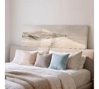 XBTYKPB Desert Hiker Panoramic Art, Sand Dunes Painting Wide Decor Large Framed Canvas, Lone Traveler Print, Long Narrow Wall Art(50x150cm/Frameless)