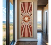 XBTYKPB Explosion Rainbow Painting ， Sun Posters，Big Size Vertical Canvas Wall Art, Dining Room Decor，Narrow Tall Thin Pictures(30x90cm/Frameless)