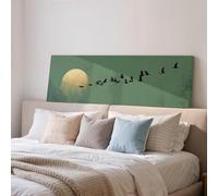 XBTYKPB Flying Birds Artwork, Long Horizontal Canvas Print, Wide Panoramic Framed Wall Art, Teal Wall Decor, Above Bed Painting(50x150cm/Frameless)
