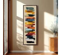 XBTYKPB Horizontal Brush Strokes Canvas, Long Vertical Colorful Art, Narrow Color Swatch Decor, Painting Print,Artistic Wall Art(60x180cm/Frameless)