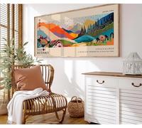 XBTYKPB Japandi Yayoi Kusama Poster: Panoramic Extra Large Japanese Art Print Canvas Wall Art,Home Wall Decor Prints Painting(75x150cm/Frameless)