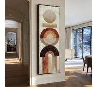 XBTYKPB Large Tall Canvas Painting- Contemporary Zen Wall Art - Long Vertical Canvas - Abstract Framed - Luxury Japandi Decor(35x105cm/Frameless)